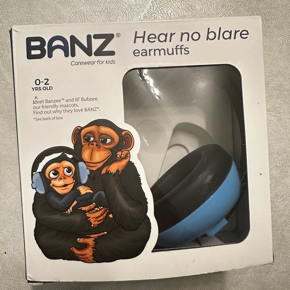 BaBy BanZ Black and Blue Kids Earmuffs